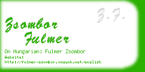 zsombor fulmer business card